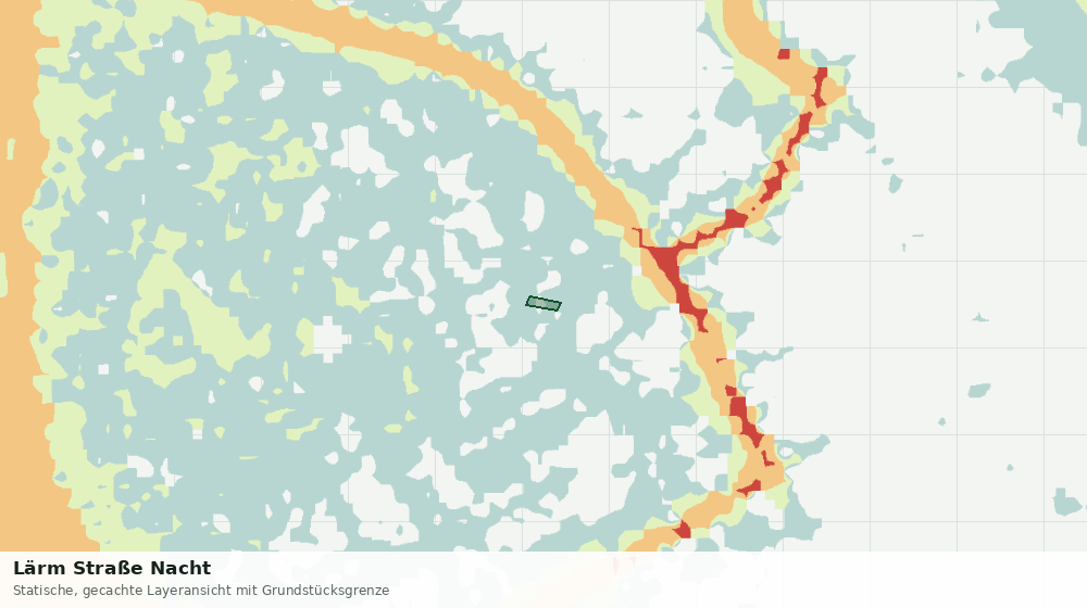 Statische Kartenansicht: Lärm Straße Nacht