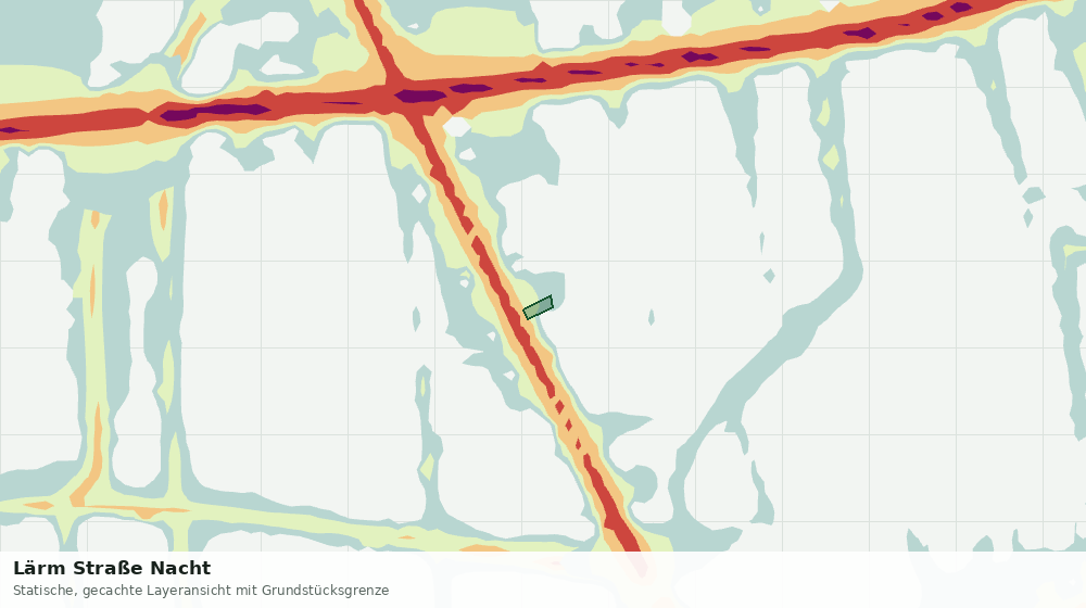 Statische Kartenansicht: Lärm Straße Nacht