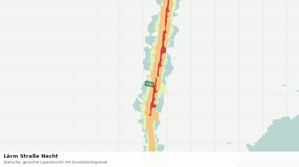 Statische Kartenansicht: Lärm Straße Nacht