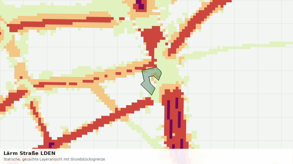 Statische Kartenansicht: Lärm Straße LDEN
