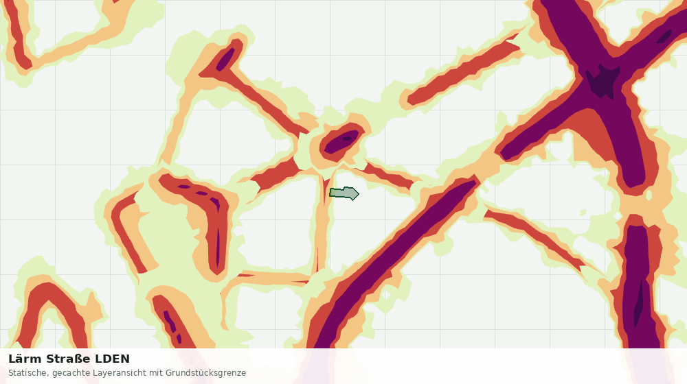 Statische Kartenansicht: Lärm Straße LDEN