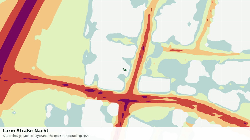 Statische Kartenansicht: Lärm Straße Nacht