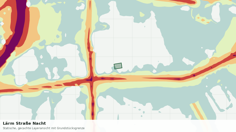 Statische Kartenansicht: Lärm Straße Nacht