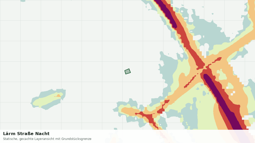 Statische Kartenansicht: Lärm Straße Nacht