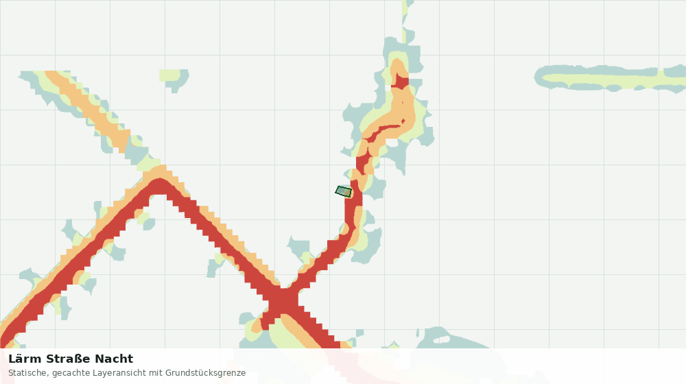 Statische Kartenansicht: Lärm Straße Nacht