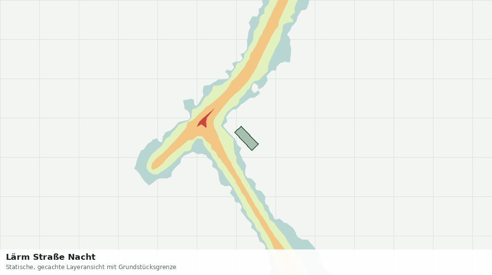 Statische Kartenansicht: Lärm Straße Nacht