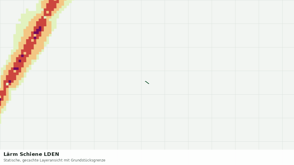 Statische Kartenansicht: Lärm Schiene LDEN