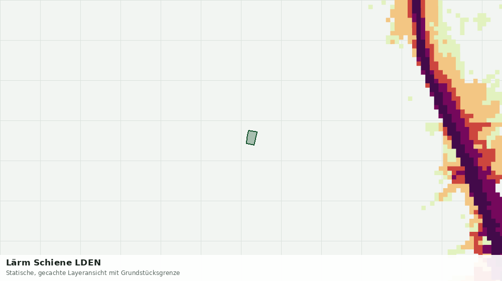 Statische Kartenansicht: Lärm Schiene LDEN