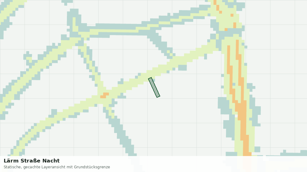 Statische Kartenansicht: Lärm Straße Nacht