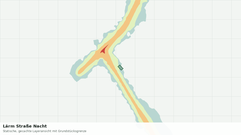 Statische Kartenansicht: Lärm Straße Nacht