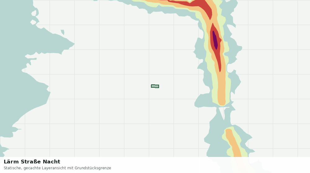 Statische Kartenansicht: Lärm Straße Nacht