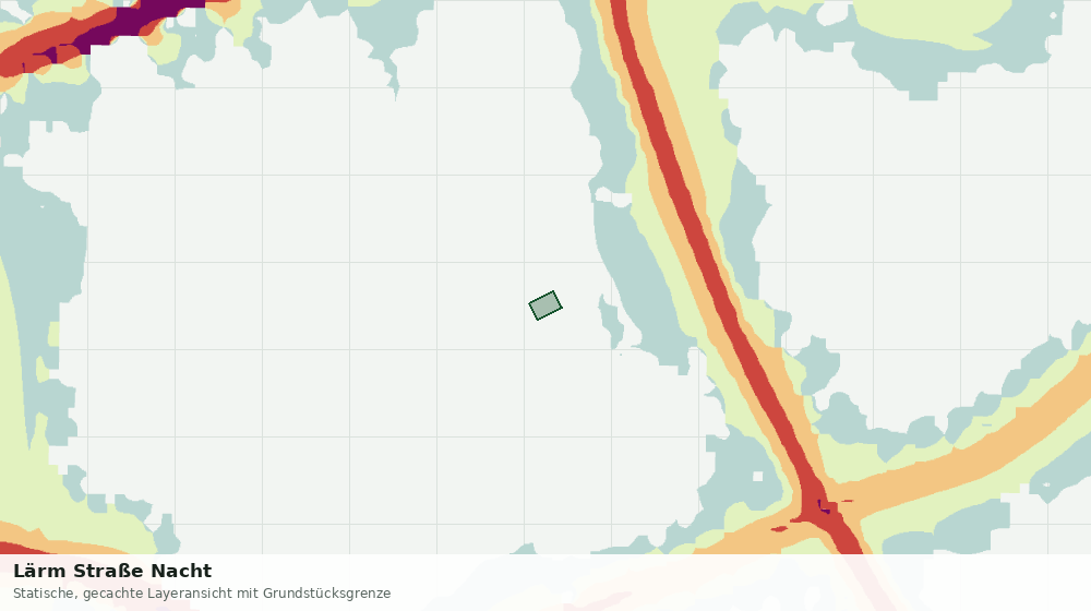 Statische Kartenansicht: Lärm Straße Nacht