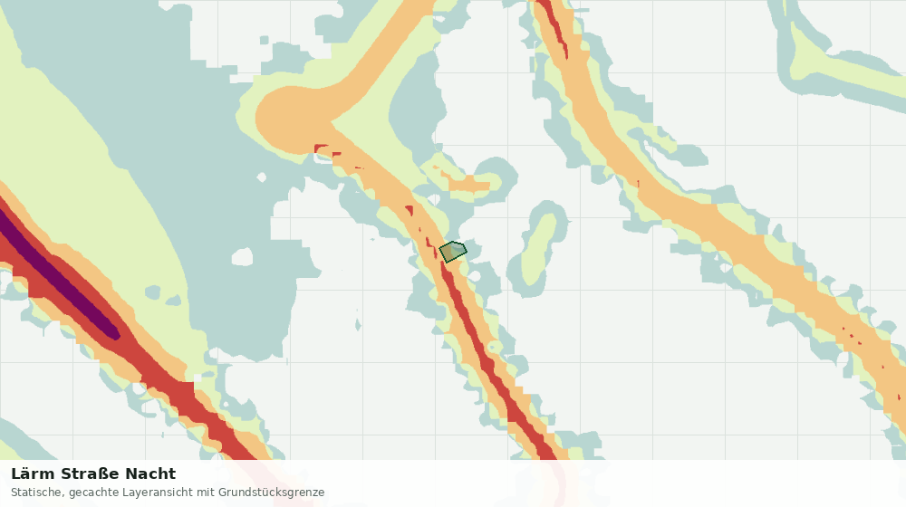 Statische Kartenansicht: Lärm Straße Nacht