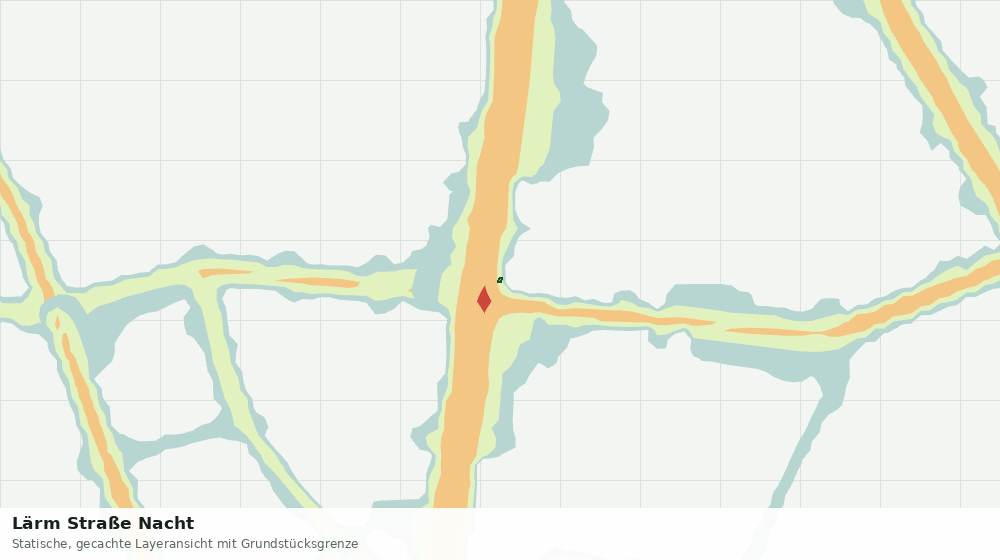 Statische Kartenansicht: Lärm Straße Nacht