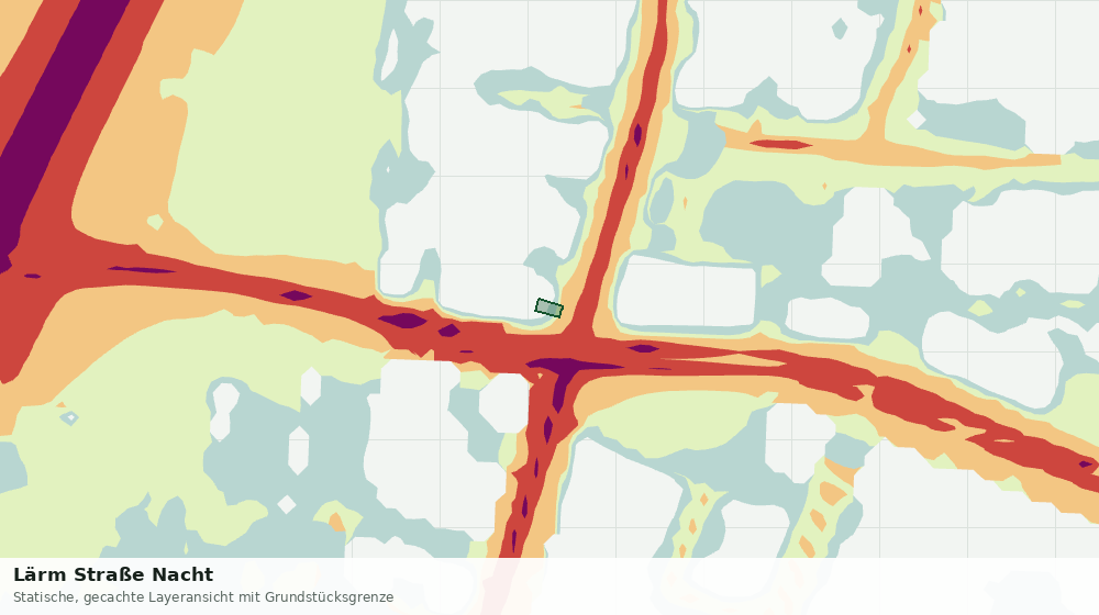 Statische Kartenansicht: Lärm Straße Nacht