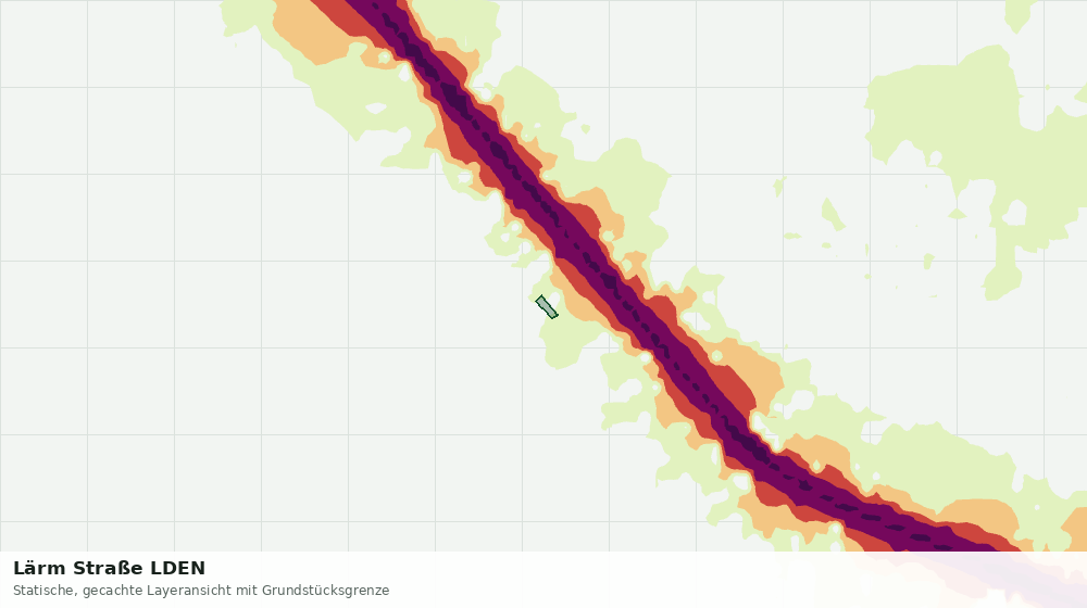 Statische Kartenansicht: Lärm Straße LDEN