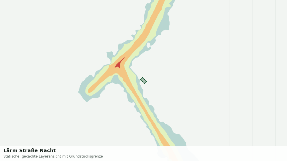 Statische Kartenansicht: Lärm Straße Nacht