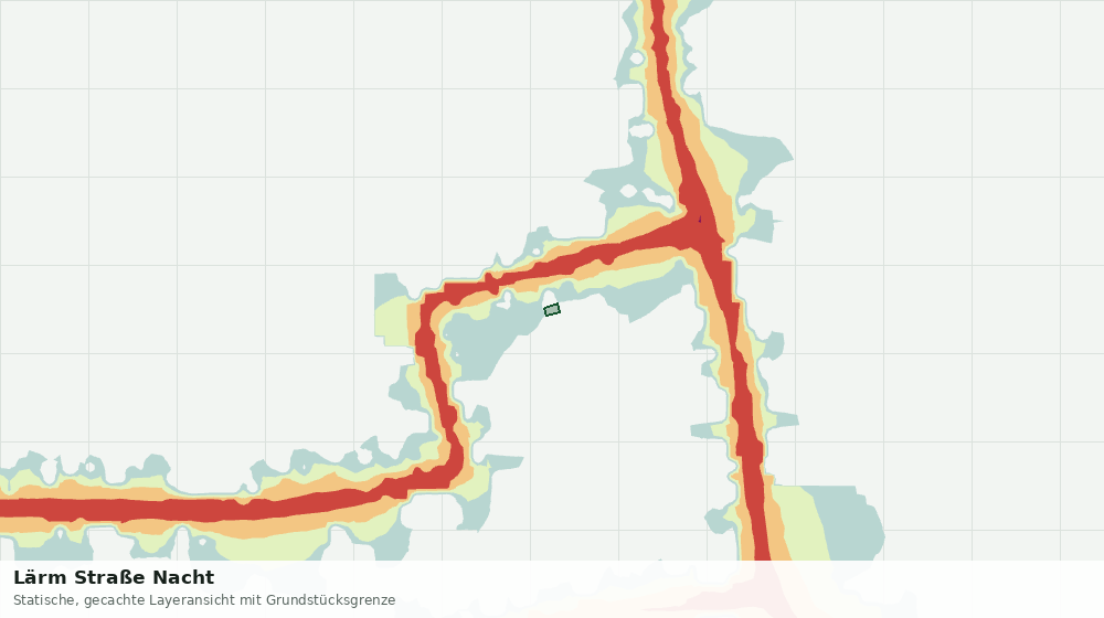 Statische Kartenansicht: Lärm Straße Nacht