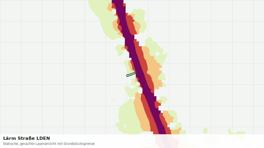 Statische Kartenansicht: Lärm Straße LDEN