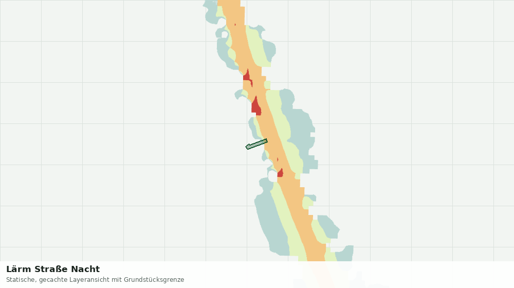 Statische Kartenansicht: Lärm Straße Nacht