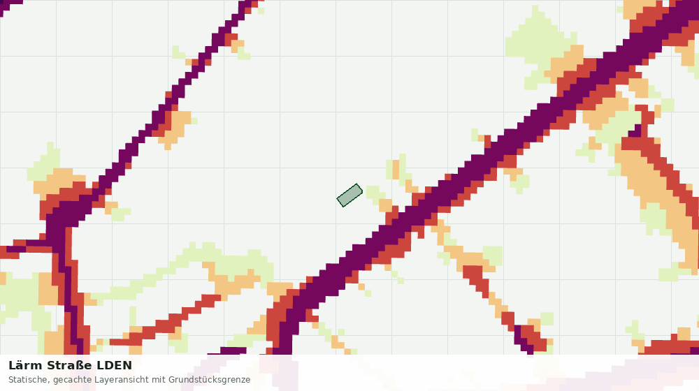 Statische Kartenansicht: Lärm Straße LDEN