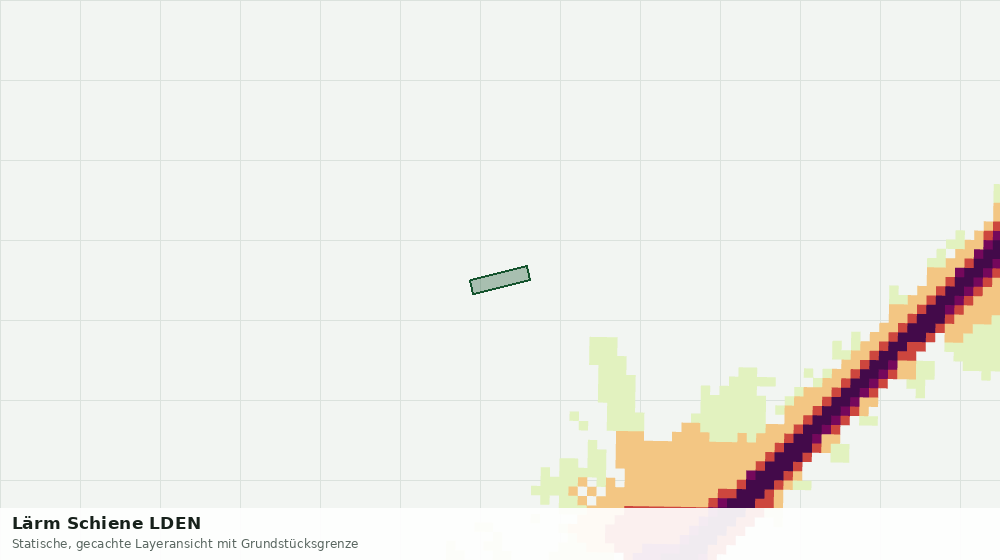 Statische Kartenansicht: Lärm Schiene LDEN