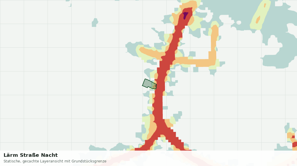 Statische Kartenansicht: Lärm Straße Nacht