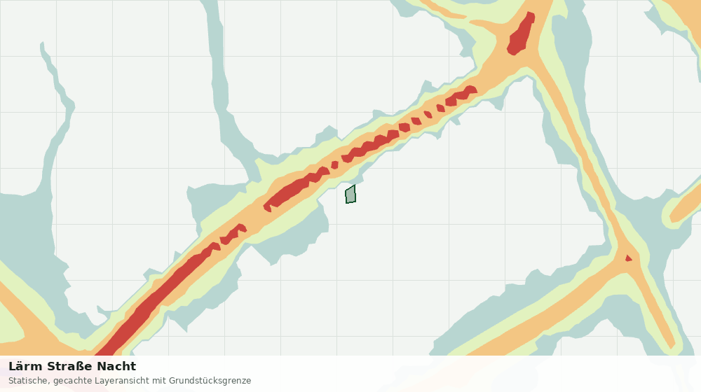Statische Kartenansicht: Lärm Straße Nacht