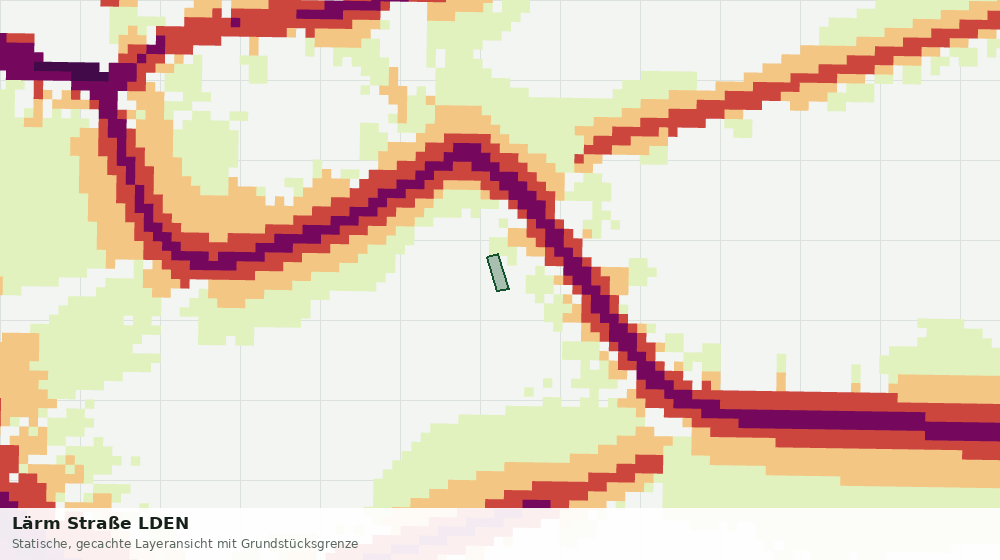 Statische Kartenansicht: Lärm Straße LDEN