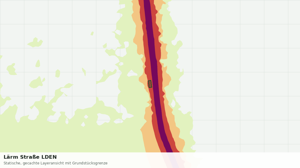 Statische Kartenansicht: Lärm Straße LDEN
