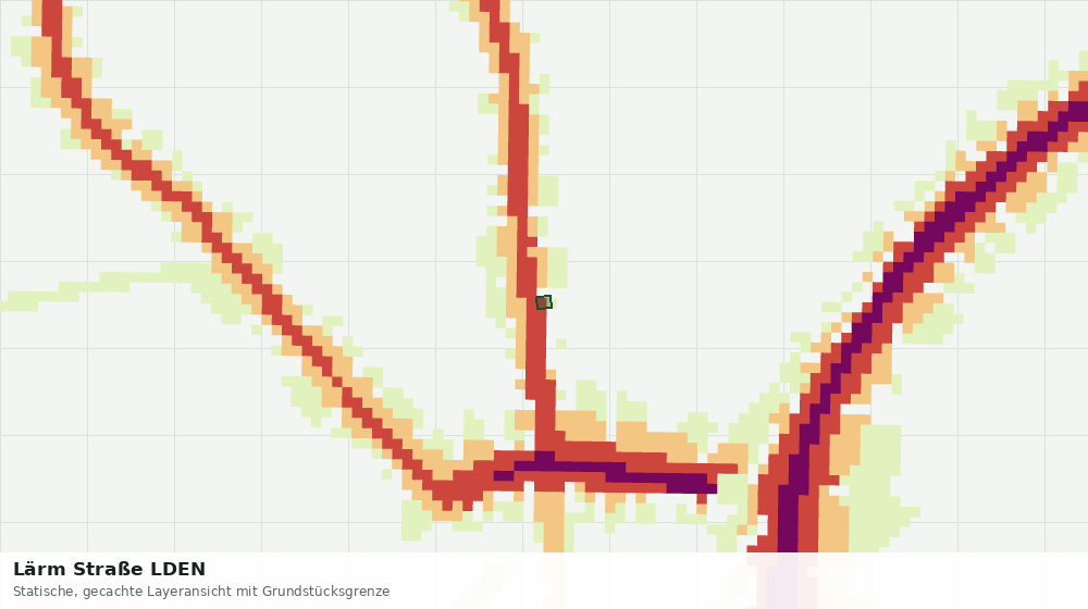 Statische Kartenansicht: Lärm Straße LDEN