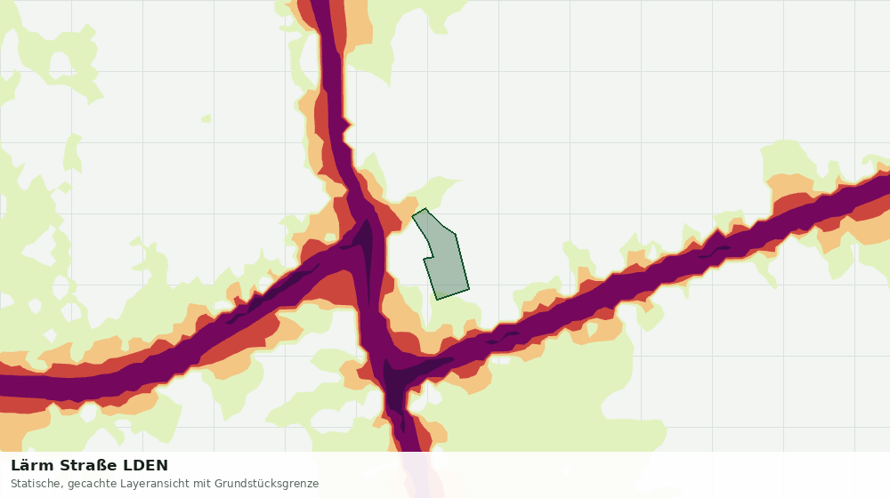 Statische Kartenansicht: Lärm Straße LDEN