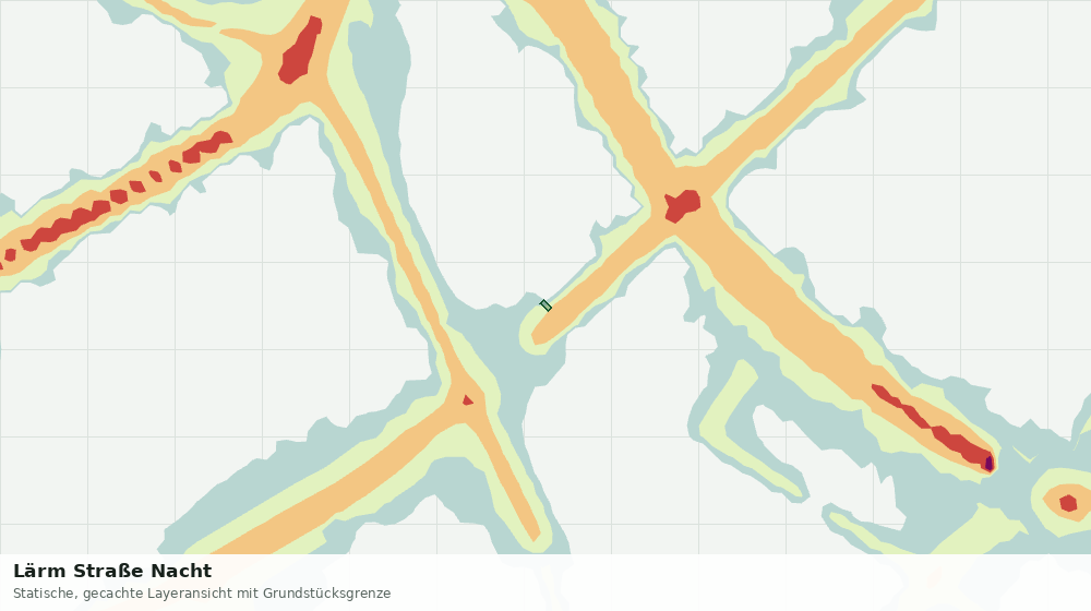 Statische Kartenansicht: Lärm Straße Nacht