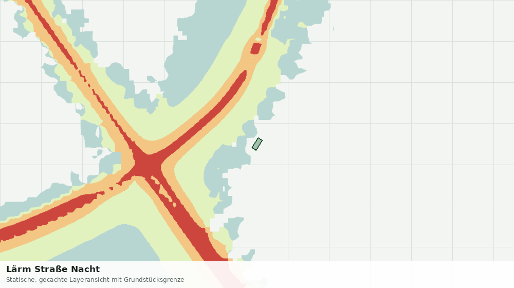 Statische Kartenansicht: Lärm Straße Nacht