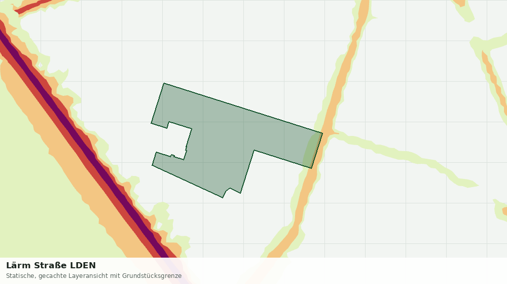 Statische Kartenansicht: Lärm Straße LDEN