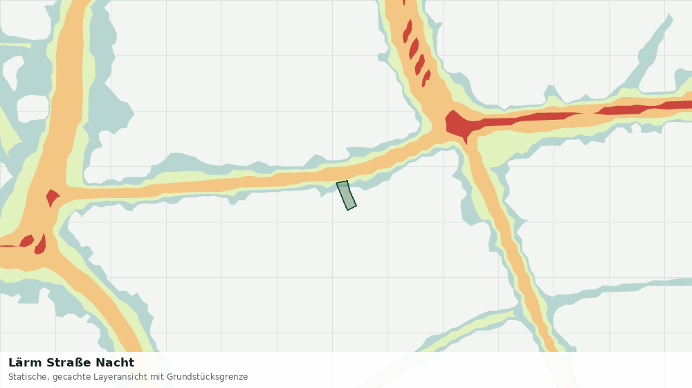 Statische Kartenansicht: Lärm Straße Nacht