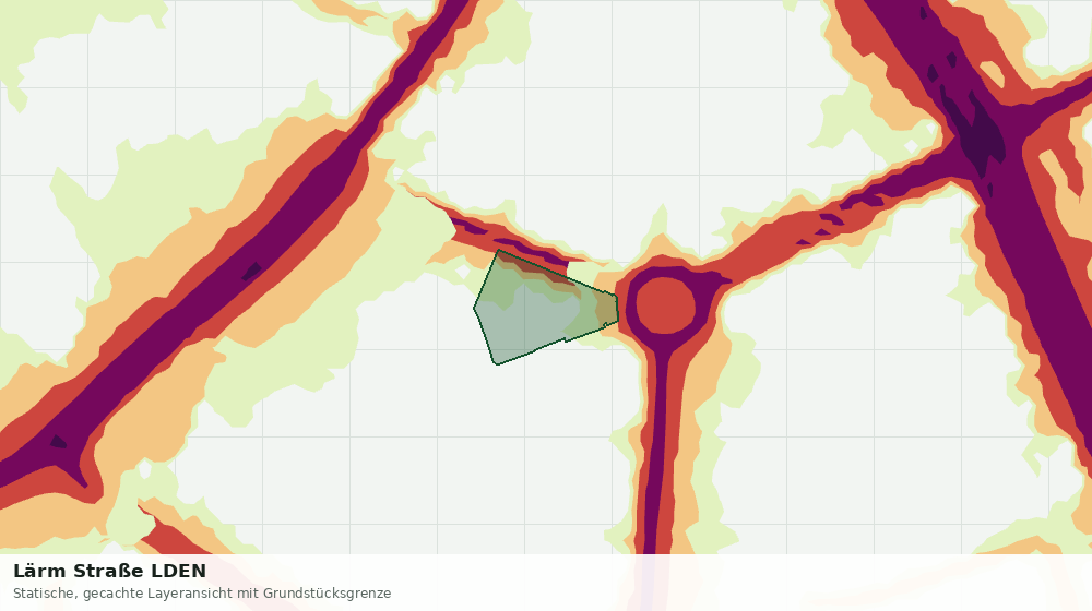 Statische Kartenansicht: Lärm Straße LDEN