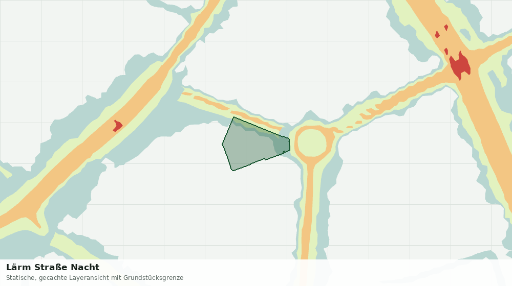 Statische Kartenansicht: Lärm Straße Nacht