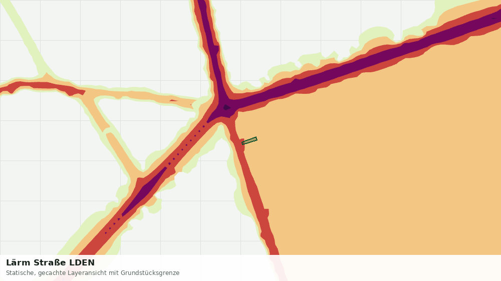 Statische Kartenansicht: Lärm Straße LDEN