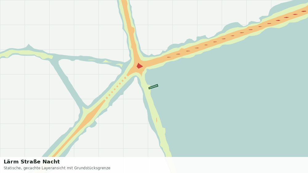Statische Kartenansicht: Lärm Straße Nacht