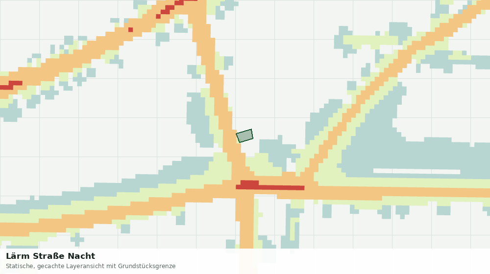 Statische Kartenansicht: Lärm Straße Nacht