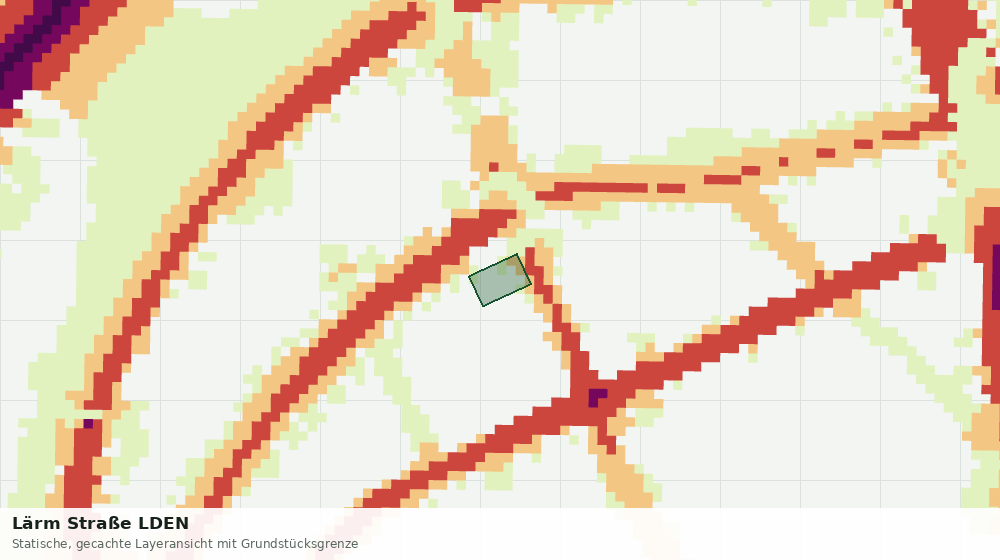 Statische Kartenansicht: Lärm Straße LDEN
