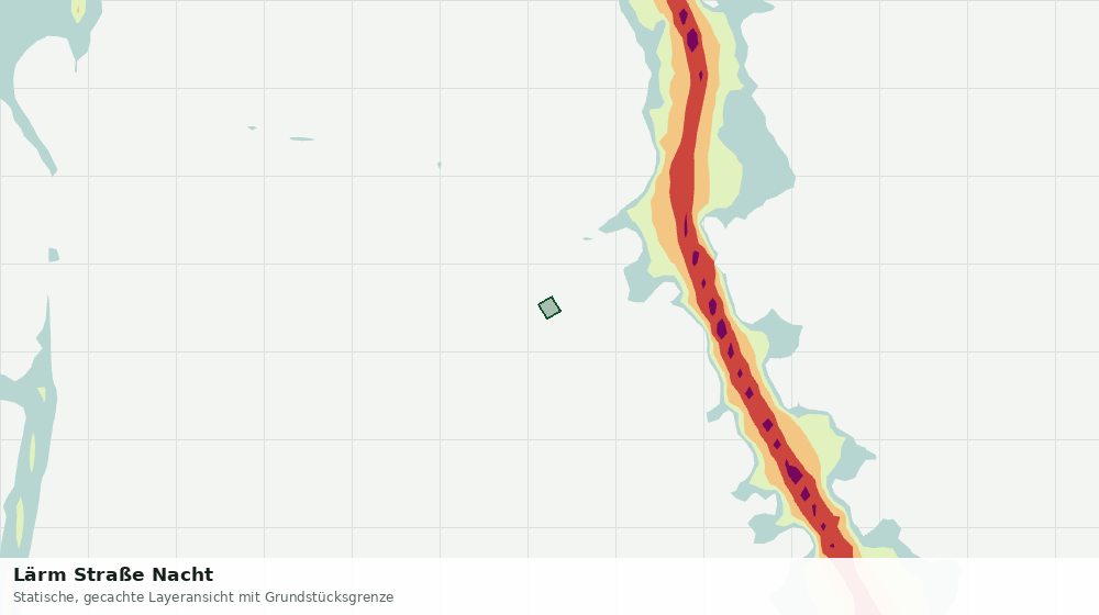 Statische Kartenansicht: Lärm Straße Nacht
