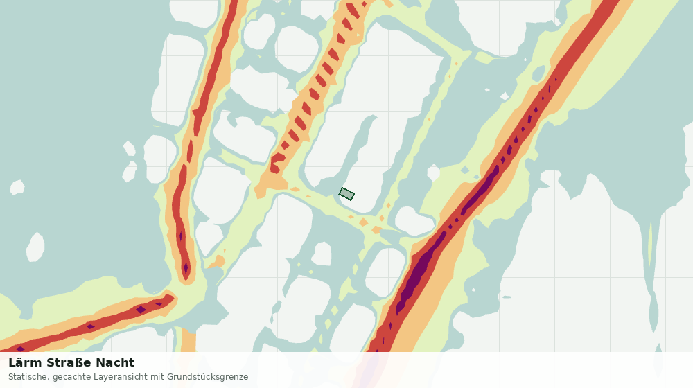 Statische Kartenansicht: Lärm Straße Nacht