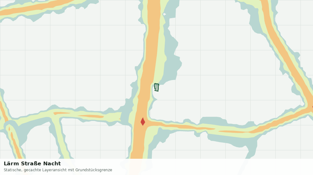 Statische Kartenansicht: Lärm Straße Nacht