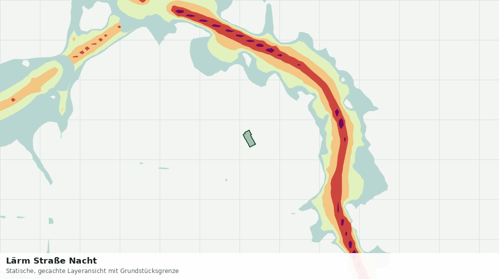 Statische Kartenansicht: Lärm Straße Nacht