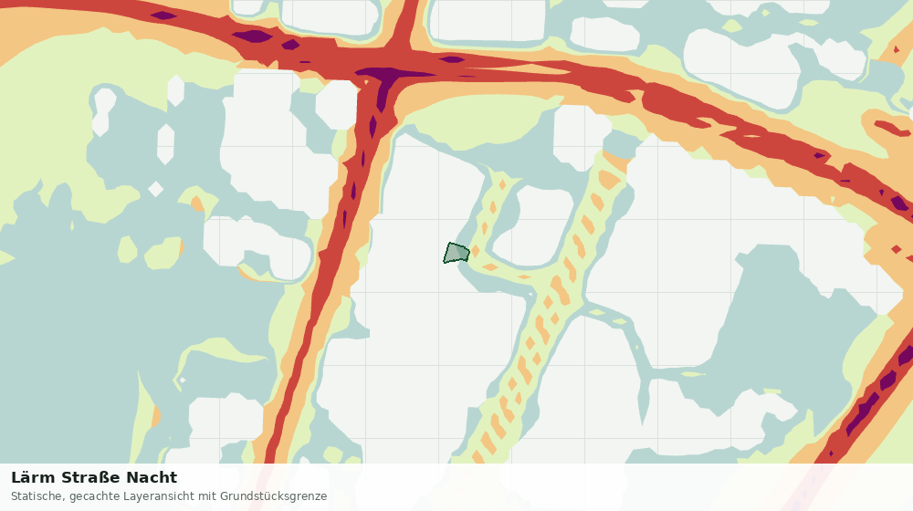 Statische Kartenansicht: Lärm Straße Nacht