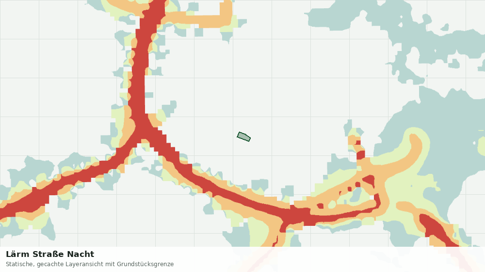 Statische Kartenansicht: Lärm Straße Nacht