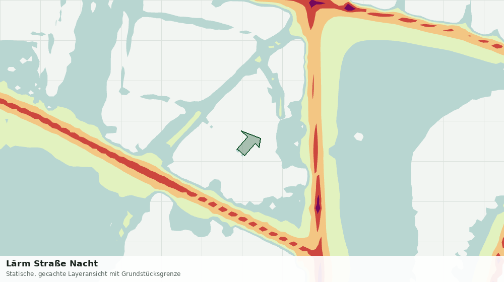 Statische Kartenansicht: Lärm Straße Nacht