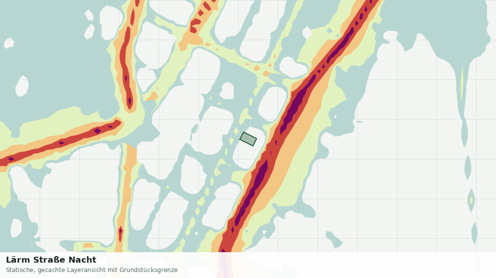 Statische Kartenansicht: Lärm Straße Nacht